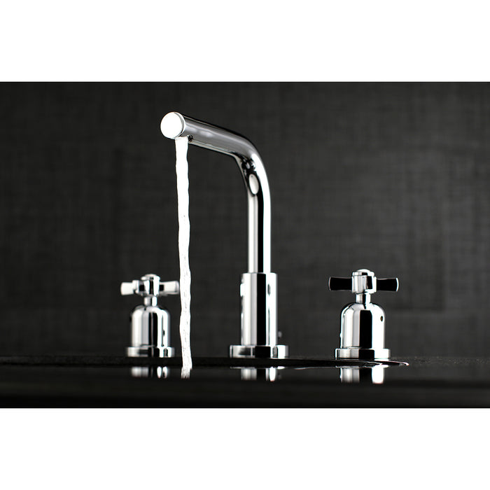 Millennium FSC8951ZX Two-Handle 3-Hole Deck Mount Widespread Bathroom Faucet with Brass Pop-Up Drain, Polished Chrome