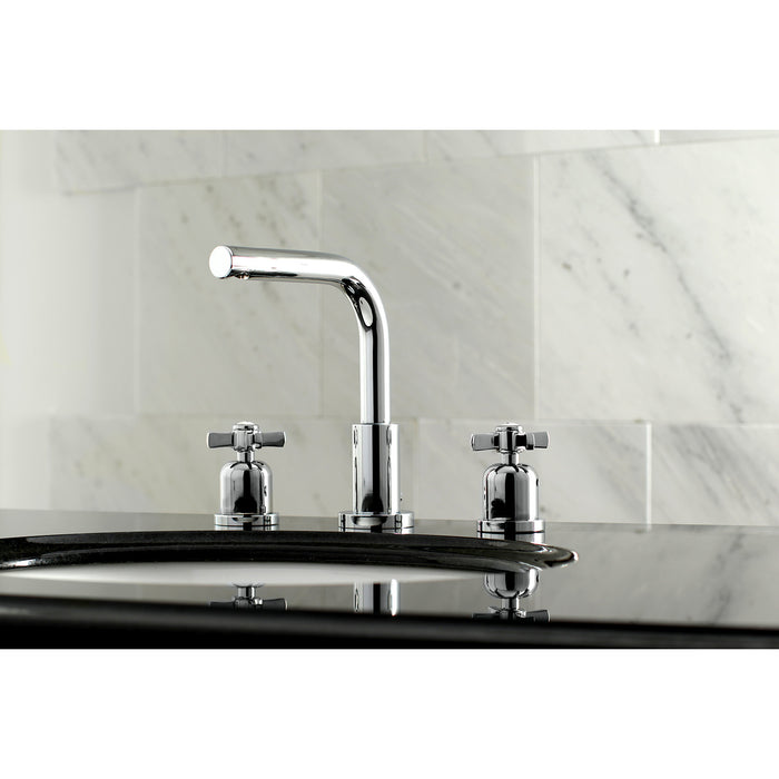 Millennium FSC8951ZX Two-Handle 3-Hole Deck Mount Widespread Bathroom Faucet with Brass Pop-Up Drain, Polished Chrome