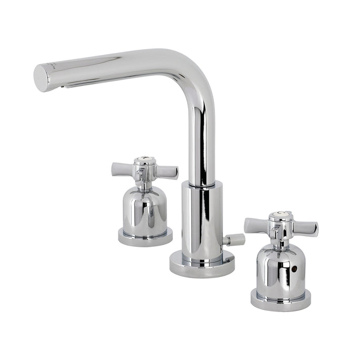 Millennium FSC8951ZX Two-Handle 3-Hole Deck Mount Widespread Bathroom Faucet with Brass Pop-Up Drain, Polished Chrome