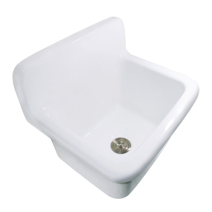 Persepolis Galley GPKWS221820 22-Inch Ceramic Wall Mount Single Bowl Utility Sink, White