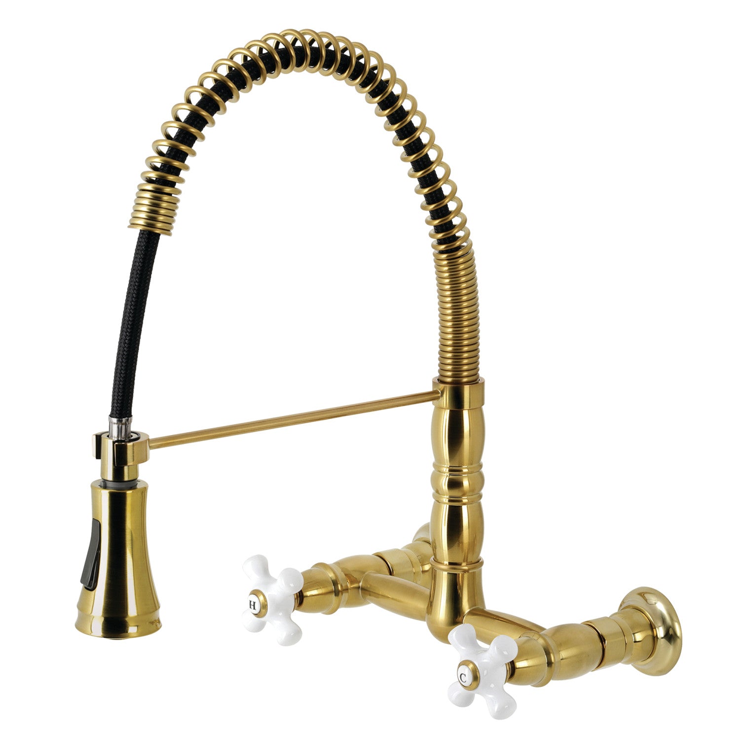 Kingston Brass Heritage GS1247PX Wall Mount Pull-Down Sprayer