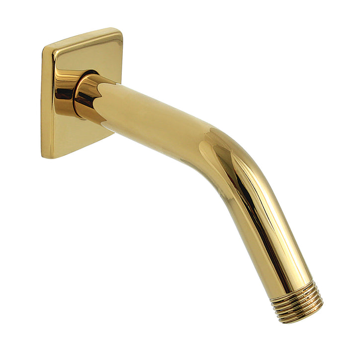 Claremont K412K2 7-Inch Shower Arm with Square Flange, Polished Brass