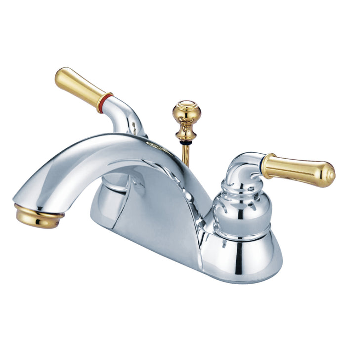 Two Handle Centerset Bathroom Faucet in Polished Brass 25996LF-PB