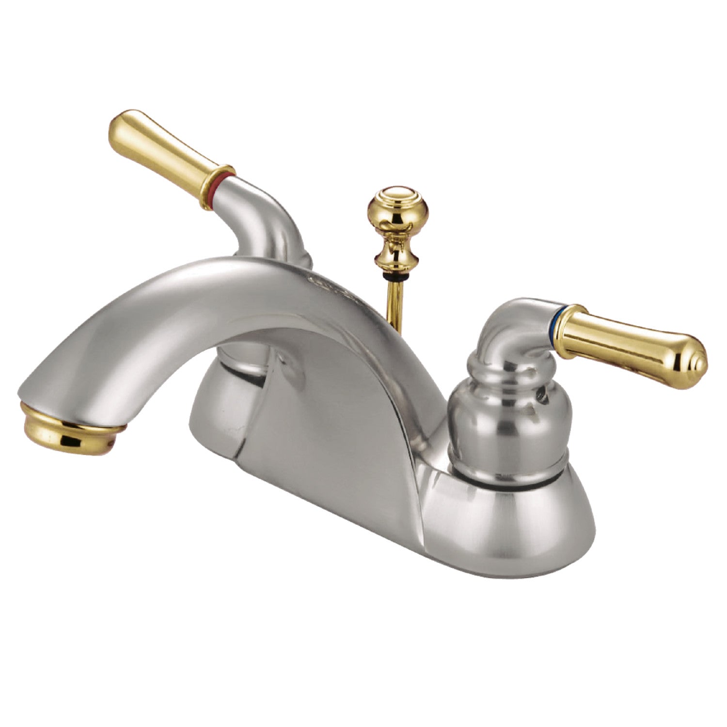 Kingston Brass Naples KB2629B Two-Handle 3-Hole Deck Mount 4 Centerset  Bathroom Fauc