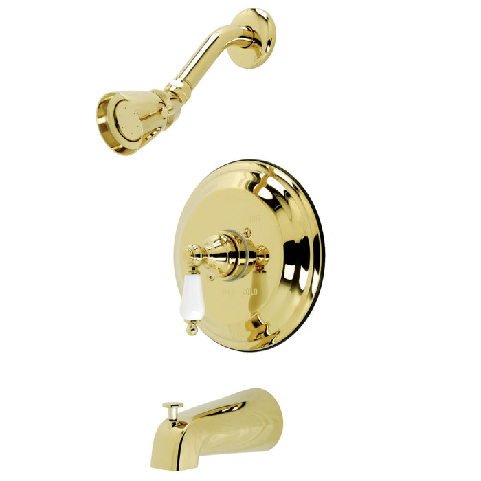 KB3632PLT Single-Handle Pressure Balanced Tub and Shower Faucet, Trim Only, Polished Brass