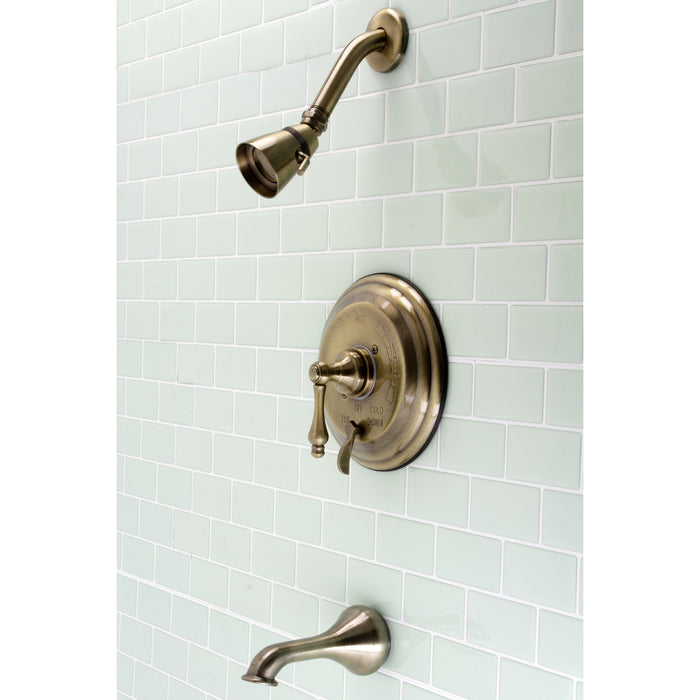 Restoration KB36330AL Single-Handle Pressure Balanced Tub and Shower Faucet, Antique Brass