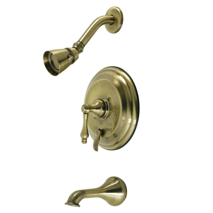 Restoration KB36330AL Single-Handle Pressure Balanced Tub and Shower Faucet, Antique Brass