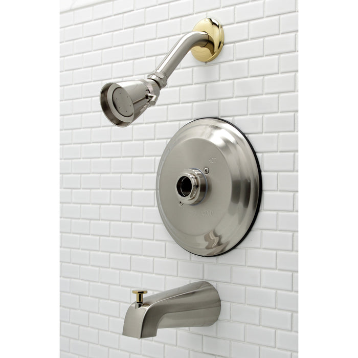 KB3639TLH Pressure Balanced Tub and Shower Faucet, Trim Only without Handle, Brushed Nickel/Polished Brass