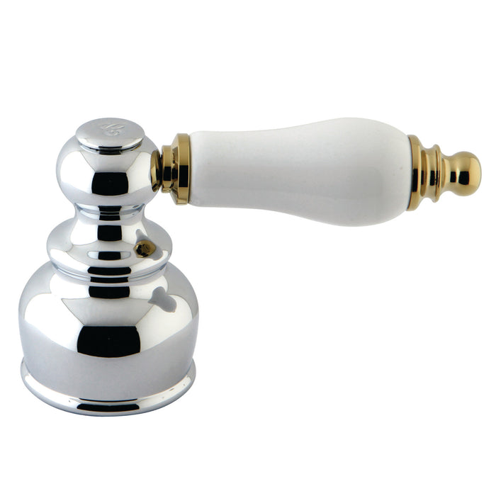 KBH604BC Porcelain Cross Handle (Cold Side), Polished Chrome/Polished Brass