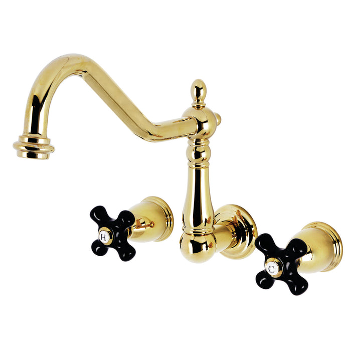 Duchess KS1022PKX Two-Handle 3-Hole Wall Mount Roman Tub Faucet, Polished Brass