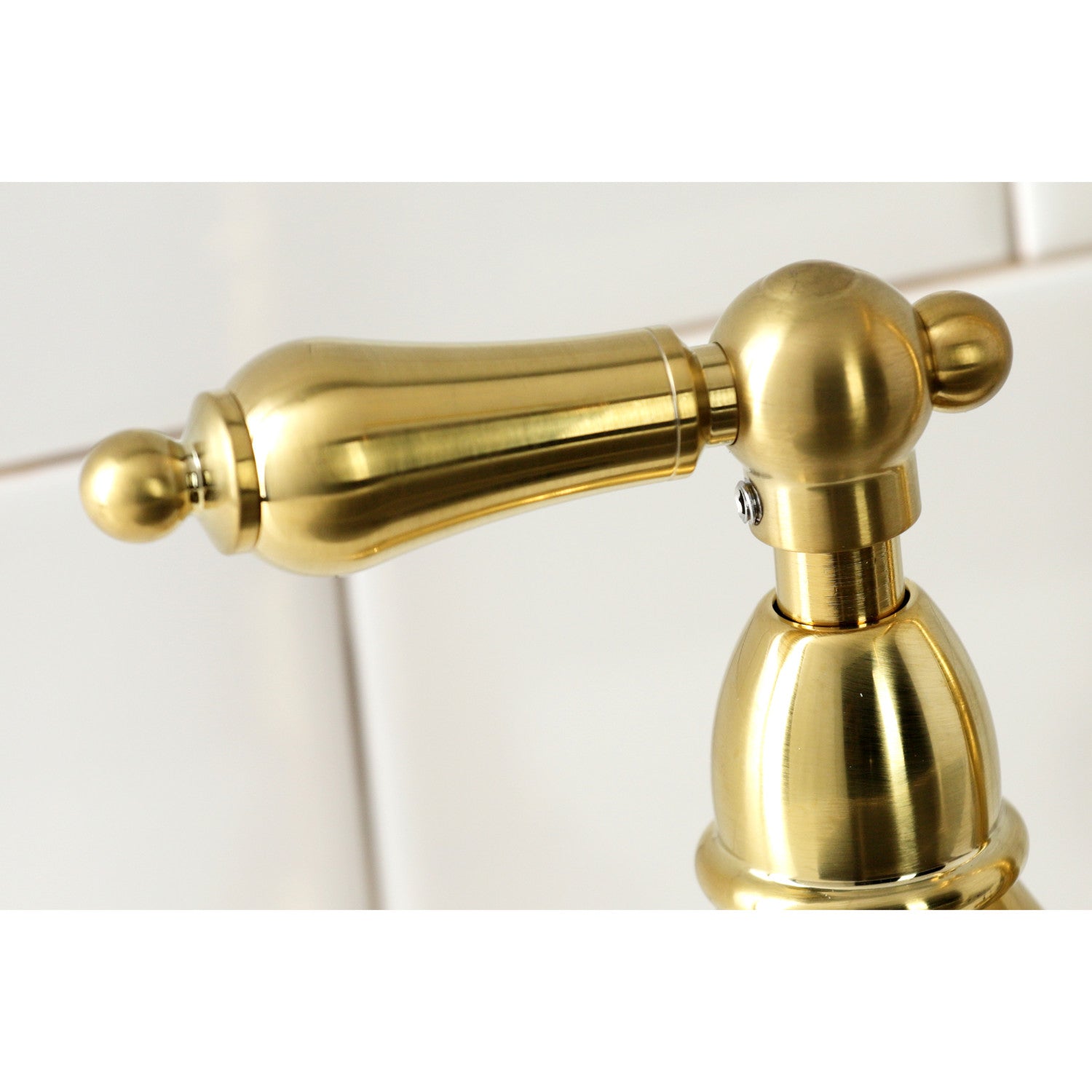 Kingston Brass KS7798ALBS English Country Kitchen Faucet with Brass  Sprayer, Brushed Nickel, 13.5 x 7.75 x 16.81