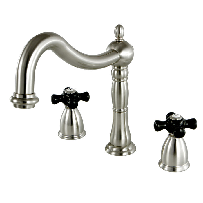 Duchess KS1348PKX Two-Handle 3-Hole Deck Mount Roman Tub Faucet, Brushed Nickel