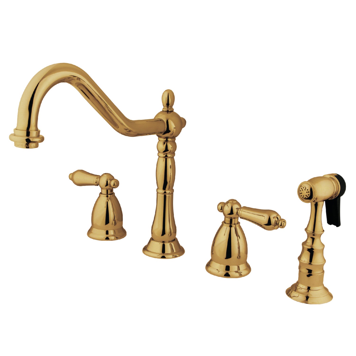 Kingston Brass Heritage KS1792ALBS Two Handle 4 Hole Deck Mount