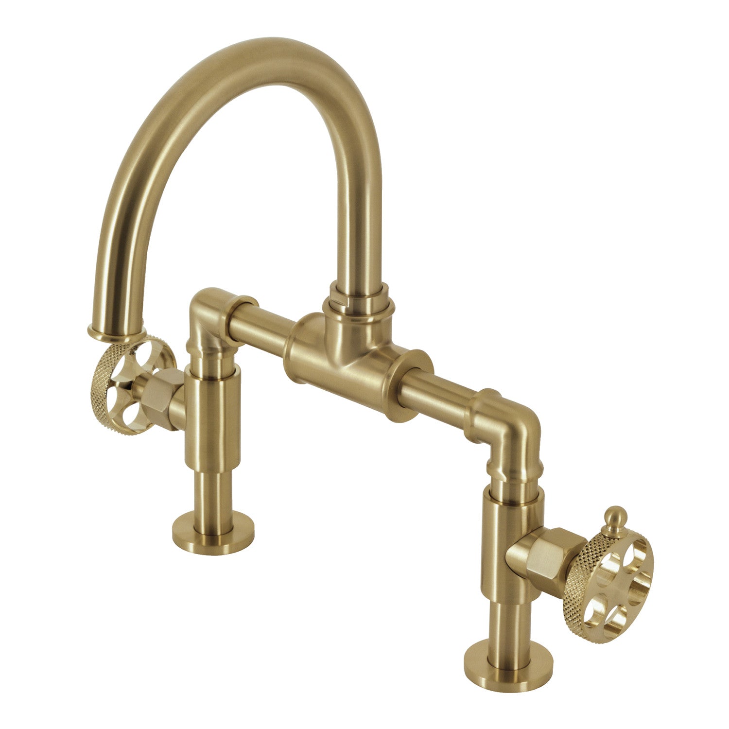 Kingston Brass Webb KS2177RKX Two-Handle 2-Hole Deck Mount Bridge ...