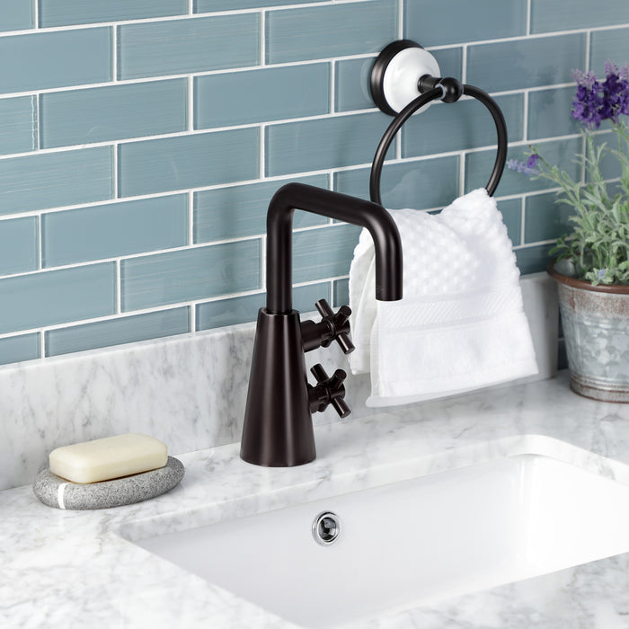 Constantine KS2265DX Two-Handle 1-Hole Bathroom Faucet with Push Pop-Up Drain, Oil Rubbed Bronze