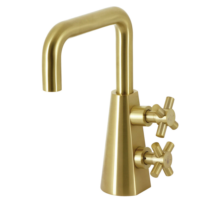 Constantine KS2267DX Two-Handle 1-Hole Bathroom Faucet with Push Pop-Up Drain, Brushed Brass