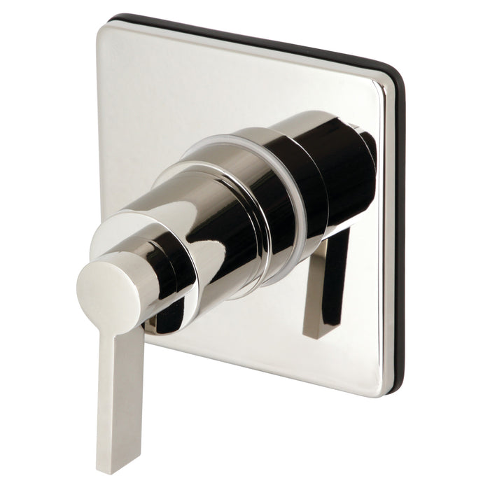 NuvoFusion KS3046NDL Single-Handle Three-Way Diverter Valve with Square Trim Kit, Polished Nickel