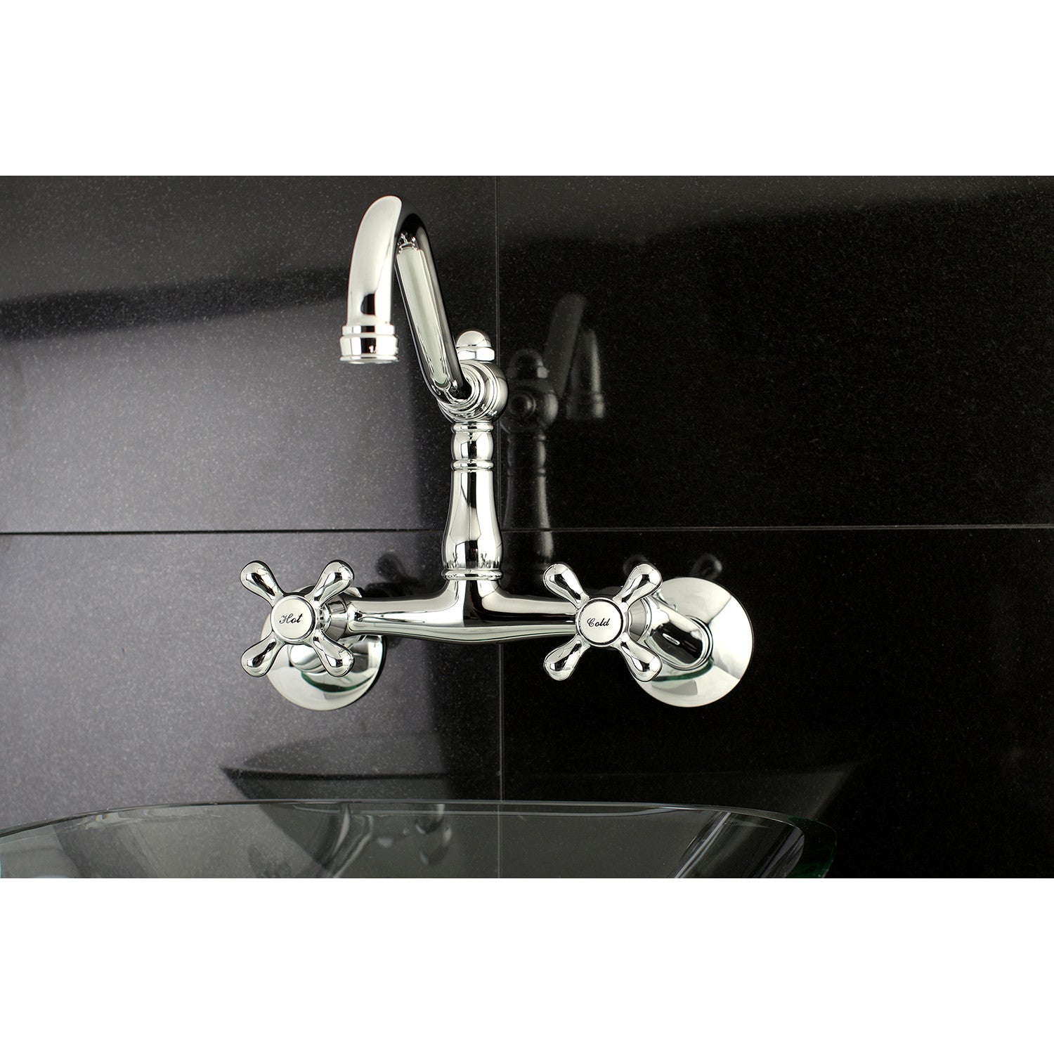 Vintage KS3221AX Two-Handle 2-Hole Wall Mount Kitchen Faucet, Polished  Chrome