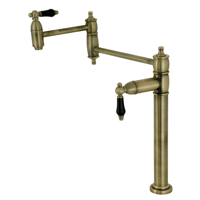 Duchess KS3703PKL Single-Hole Deck Mount Pot Filler, Antique Brass