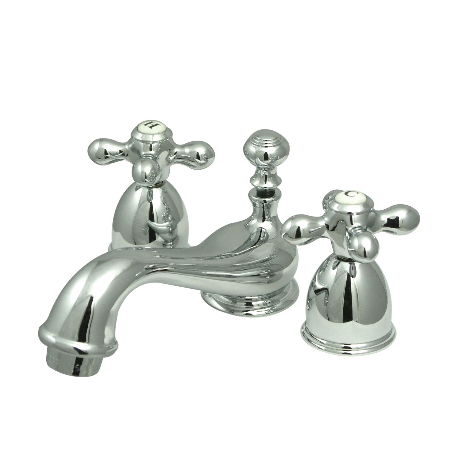 Kingston Brass Victorian Teardrop Cross Widespread Bathroom Faucet Polished  brass Brass Finish 並行輸入品 浴室、浴槽、洗面所