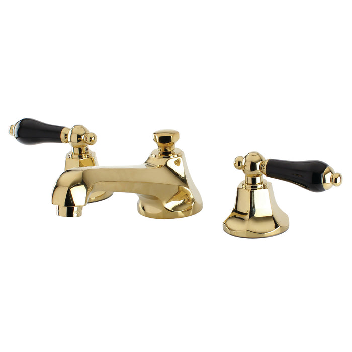 Duchess KS4462PKL Two-Handle 3-Hole Deck Mount Widespread Bathroom Faucet with Brass Pop-Up Drain, Polished Brass