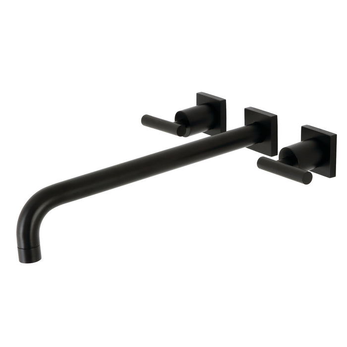 Manhattan KS6040CML Two-Handle 3-Hole Wall Mount Roman Tub Faucet, Matte Black