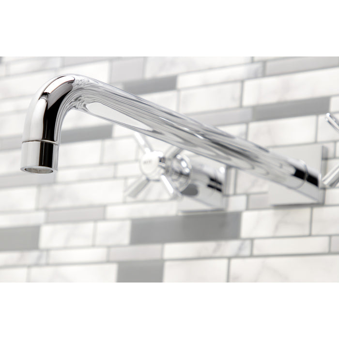 Millennium KS6041ZX Two-Handle 3-Hole Wall Mount Roman Tub Faucet, Polished Chrome