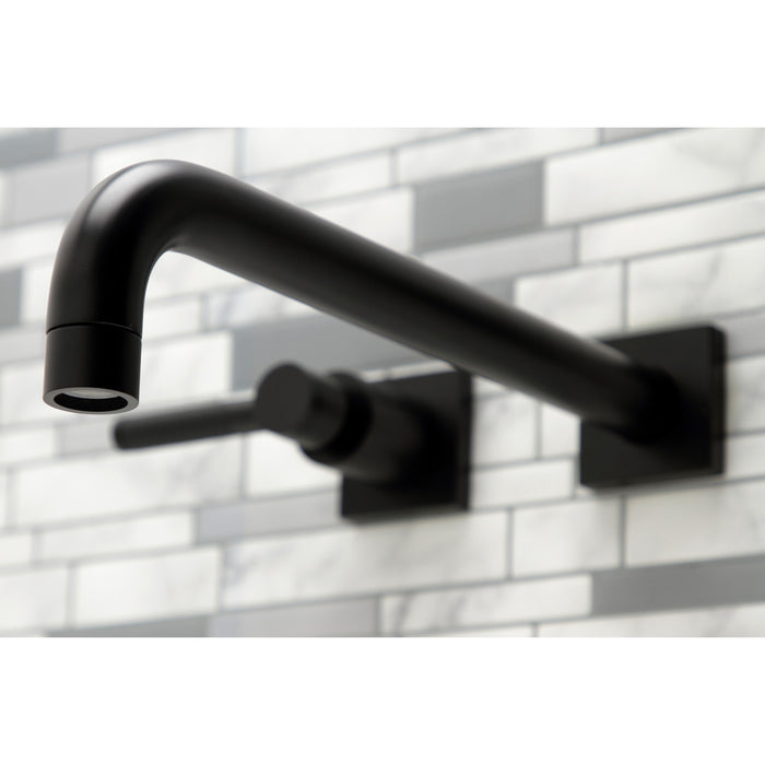 Kaiser KS6050DKL Two-Handle 3-Hole Wall Mount Roman Tub Faucet, Matte Black