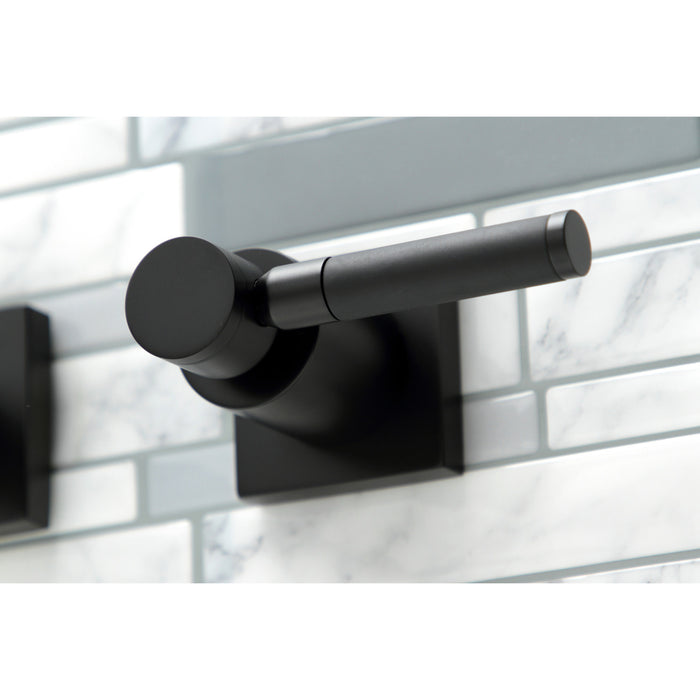 Kaiser KS6050DKL Two-Handle 3-Hole Wall Mount Roman Tub Faucet, Matte Black