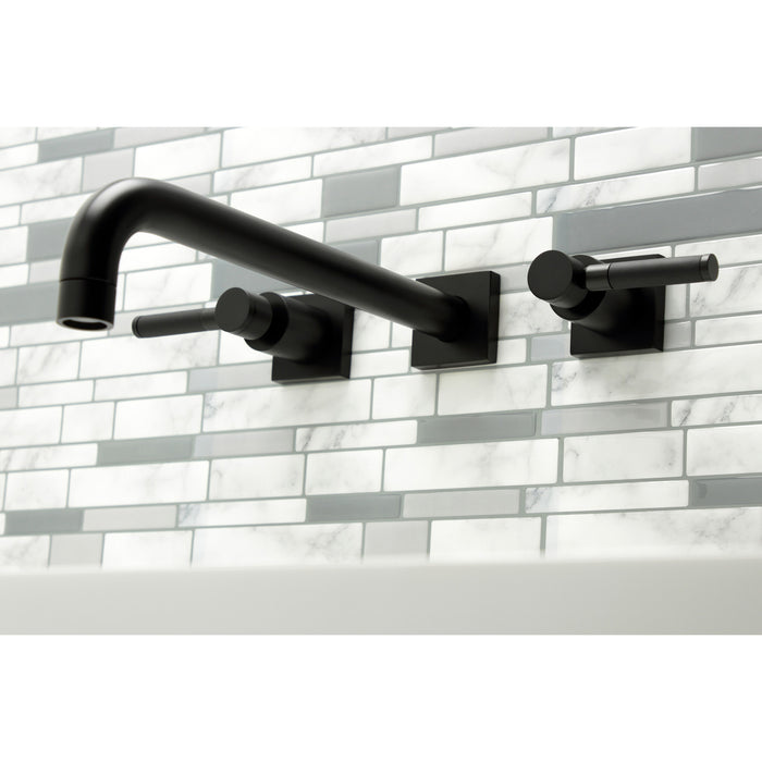 Kaiser KS6050DKL Two-Handle 3-Hole Wall Mount Roman Tub Faucet, Matte Black