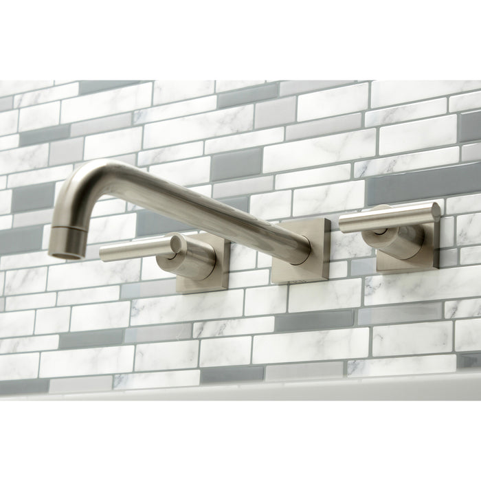 Manhattan KS6058CML Two-Handle 3-Hole Wall Mount Roman Tub Faucet, Brushed Nickel