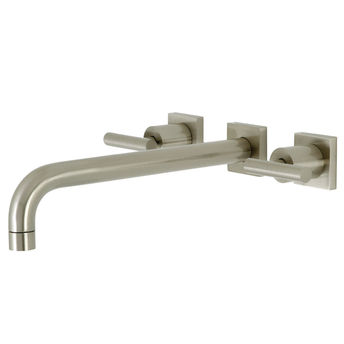 Manhattan KS6058CML Two-Handle 3-Hole Wall Mount Roman Tub Faucet, Brushed Nickel