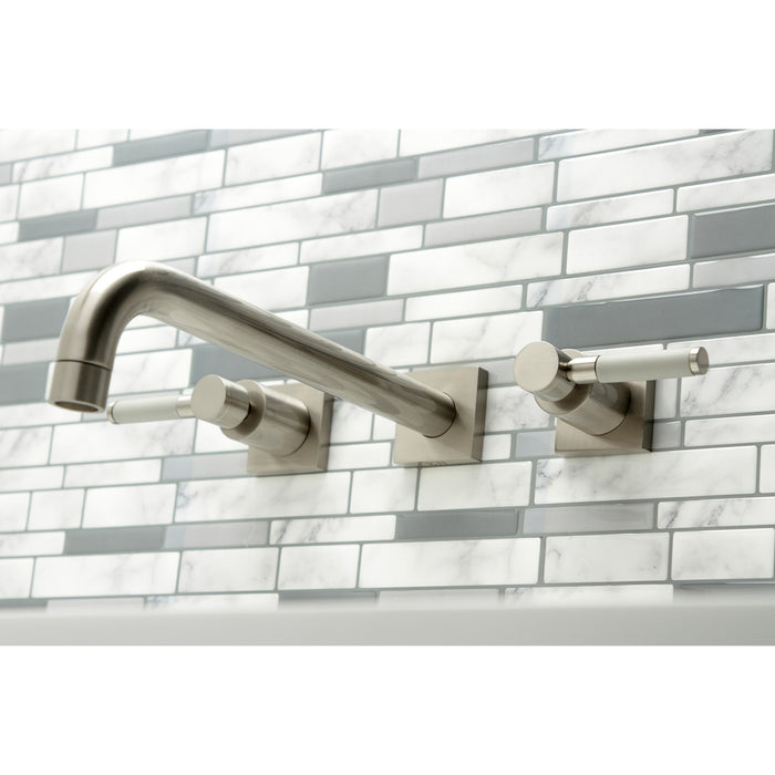 Kaiser KS6058DKL Two-Handle 3-Hole Wall Mount Roman Tub Faucet, Brushed Nickel