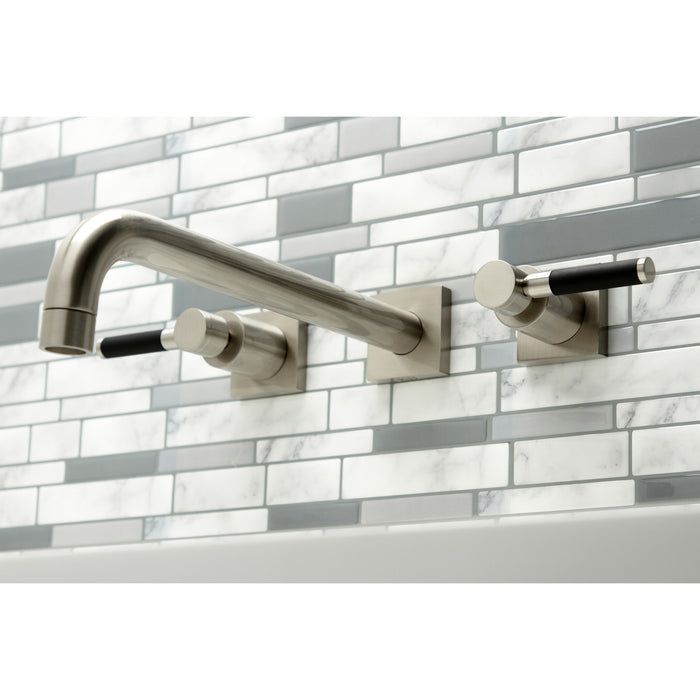 Kaiser KS6058DKL Two-Handle 3-Hole Wall Mount Roman Tub Faucet, Brushed Nickel