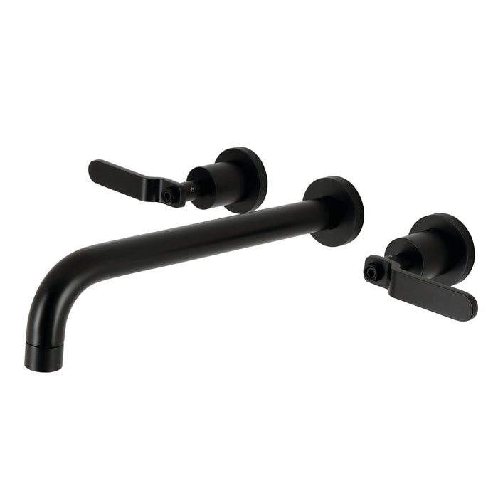 Whitaker KS8050KL Two-Handle 3-Hole Wall Mount Roman Tub Faucet, Matte Black