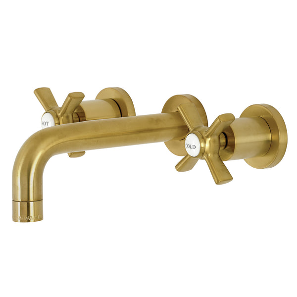 Kingston Brass Millennium KS8127ZX Two-Handle 3-Hole Wall Mount Bathroom  Faucet, Brus