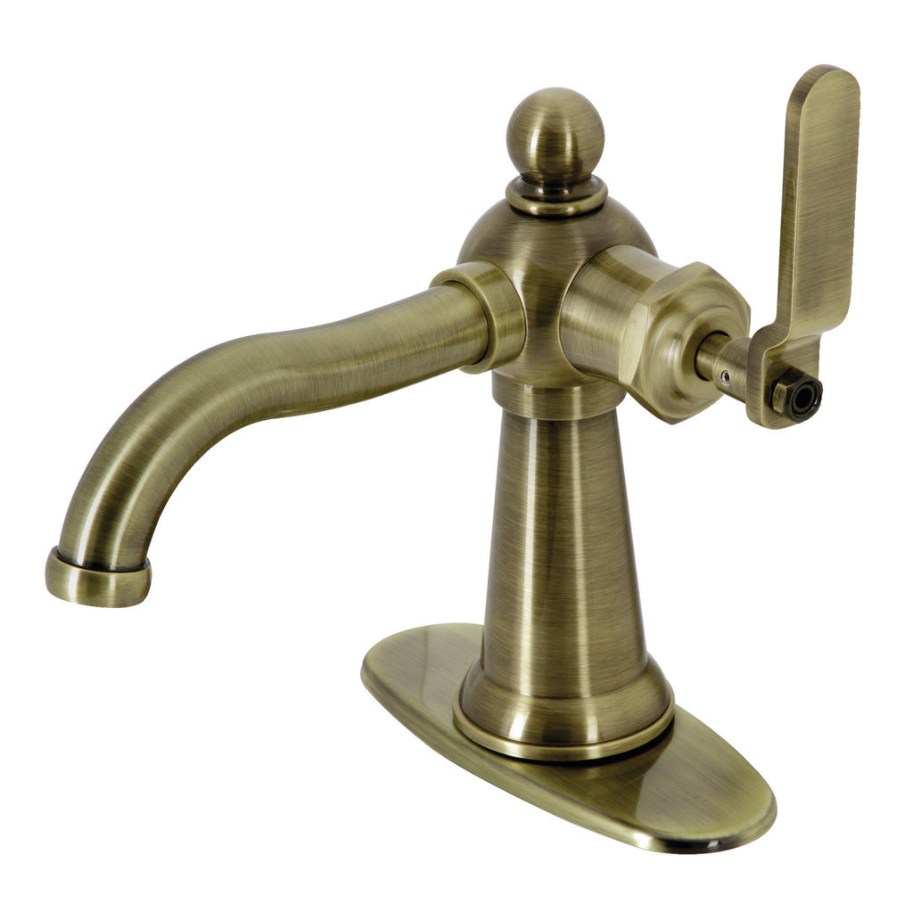 Kingston Brass KS154BXPN Nautical Single-Handle Bathroom Faucet
