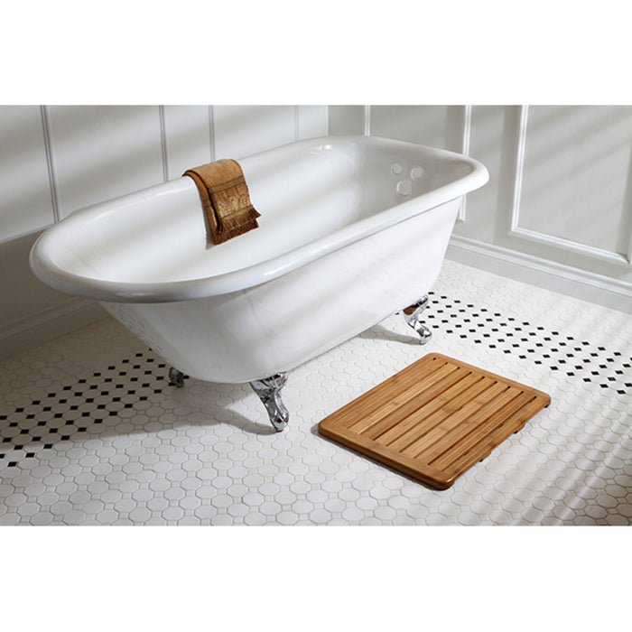 Kingston Brass Aqua Eden VCT3D663019NT1 with Roll Clawfoot 66-Inch Tub Top Iron Cast