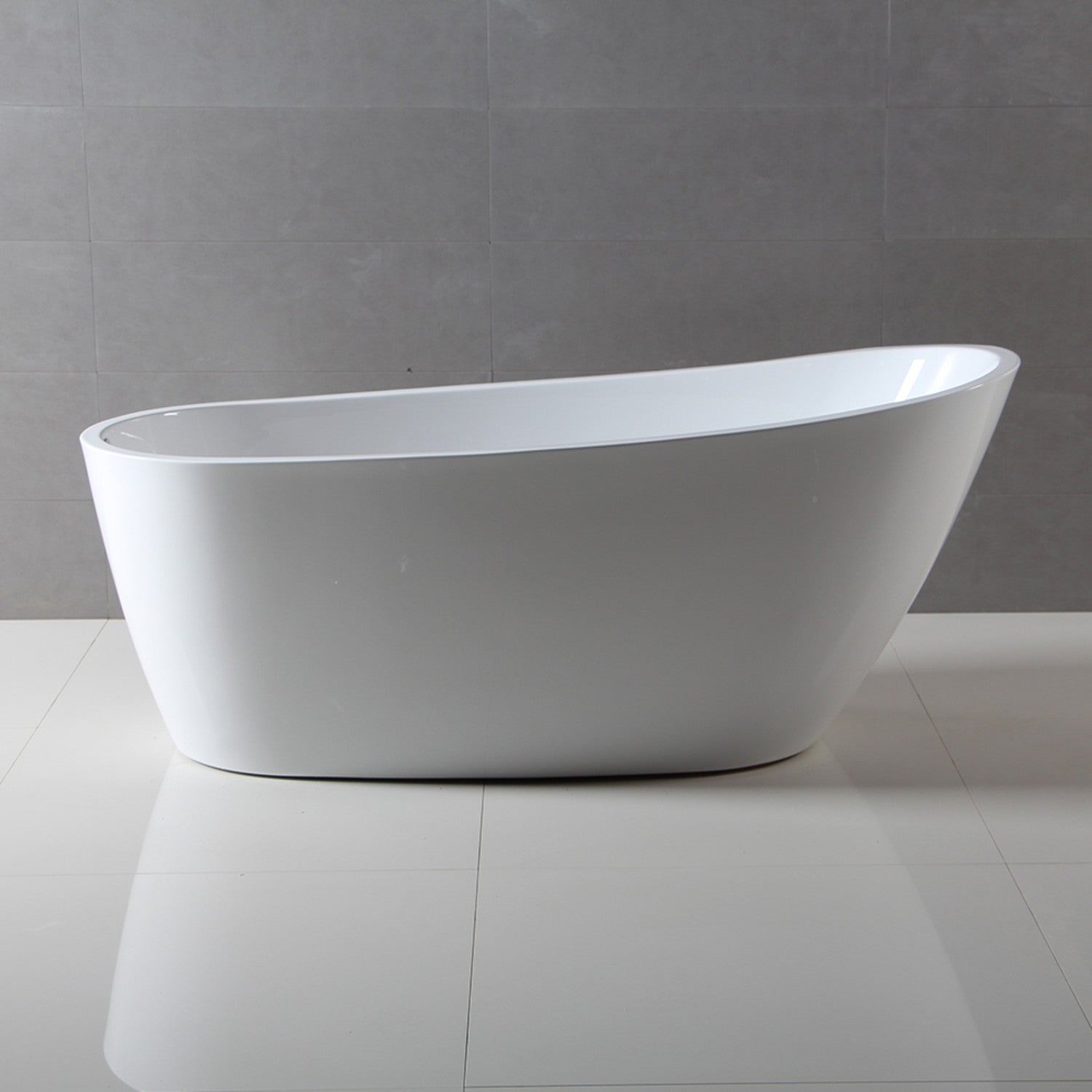 Kingston Brass VTRS592928 Aqua Eden White 59 Contemporary Freestanding Acrylic Bathtub